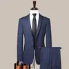 Mäns kostymer blazers boutique 5xl blazer byxor mäns kostym mode affärer italiensk stil gentleman casual bröllopsklänning formell 2-stycke set 230322