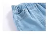 Jeans bebê menino denim shorts roupas verão crianças shorts casual estilo fino elástico meados de cintura pura cor outwear para adolescentes 230322