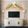 Wall Clocks Love Makeup Wings Flying Peacock Clock Living Room Auspicious Atmosphere Luxury Charts Mute Quartz Decorative