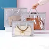 Aufbewahrungstaschen, Handtaschen-Organizer, Staubschutz, Tasche, Geldbörse für Schrank mit Reißverschluss und Griff, transparent