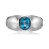 Bagues Cluster GESIDE London Blue Topaz Rhodium Over Sterling Silver Ring