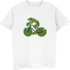 Heren t shirts grappige kikker rijden shirt casual t-shirt heren mode katoen kort mouw cool tees tops harajuku streetwear