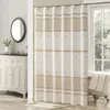 Cortinas de chuveiro Sevillle Farmhouse tan Classic Polyester impermeável tecido à prova d'água Modern impresso Creme de chuveiro creme cortina 230322