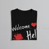 Mens Tshirts Welcome Hell O Neck Tshirt Touhou Project Game Pure Cotton Classic T Shirt Men Topps Fashion Overdimensionerade Big Sale 230321