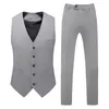 Abiti da uomo Blazer Abiti da uomo Boutique Completi Abiti da sposo da sposa Abiti da cerimonia tinta unita Business 3 P Set Giacche Pantaloni Gilet Taglia S-5XL 230322