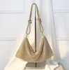 Designer-evening väskor Kvinnor Luxury Diamond Silver Gold Black Shoulder Handväska för Lady Fashion Glitter Sequien Small Bag