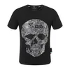 Plein björn t shirt mens designer tshirts märke kläder rhinestone pp skalle män t-shirt rund hals ss skalle och plein med kristaller hip hop tshirt topp tees 161237