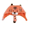 Dog Apparel Tear-resistant Stylish Pet Cartoon Tailed Tiger Headwear Hat Washable Puppy Fine Workmanship Supplies