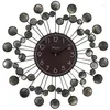 Relógios de parede mãos modernas relógio exclusivo preto mecanismo redondo redondo adolescente adolescente silencioso pêndule decoração murale rústica ww50wc