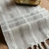 Table Runner Gerring Thick Gray Table Runner Hollow Vintage Bed Flag Country Coffee Tea Desk Decoration Embroidered Dresser Tablecloth 230322