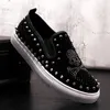 Projektant mody buty ślubne dla mężczyzn Rivet Rhinestone Flat Man Sukienka