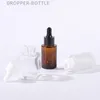 Flat Shoulder Glass Essense Bottles 30 ml Cosmetic Packaging Container For Make Up Skin Care