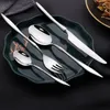 Dinnerware Gets Chapoxe Gift Set Fork Spoon Knife Spoons Placas de jantar pratos de cubiertos portáticos