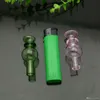 Cachimbas Boquilla de succión de color con bola Bongs de vidrio Pipa para fumar de vidrio Tuberías de agua Plataforma petrolera Vidrio