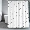 Shower Curtains White background triangle printed shower curtain machine washable Bath curtain waterproof fabric curtain for Bathroom home Decor 230322