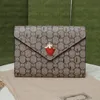 2023 New Wonen's Wallet metallo ferrosoLetter Print Pattern Fashion Paris Style Bag Portafogli Pochette di Wonen con scatola 726249
