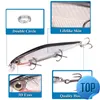 1PCS 11 cm 12,9 g topwater wobbler 3D Eye Rybołówstwo Minnows Hard Bait 3 Haczyki rybne Crankfish Bait Pływający sprzęt wędkarski