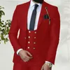 Mäns kostymer 2023 Kostuum Homme italiaanse Business Slim Fit 3 Stuks Royal Blauw Bruidegom Prom Smokings Bruidsjonkers Blazer Set
