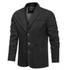 Herenpakken Blazers Spring herfst Blazer Jacket Men Katoen gewassen pak Coat Casual Slim Fit Luxe Business Blazer Militair Leger Bomber Jacket M-5XL 230322