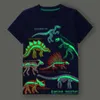 T-shirts Mode d'été enfants lumineux dinosaures requin dessin animé t-shirt garçons chemise pull-over enfants vêtements 230322