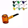 Wholesale Colorful Travel mini Hammer Glass spoon Pipe for Smoking Tobacco hand dry herb Pipes