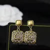 Ретро классические бронзовые серьги g Дизайнерские ювелирные украшения для женщин высококачественные свадебные подарки S925 Серебряная игла