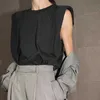 Kobiety z czołgów damskich Camis Office Lady Tank Tops Women Fashion Shlee Bez rękawów Koszule z podkładką na ramię Lato luźne bluzki eleganckie ubrania 2020 p230322