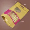 500Pcs/Lot Brown Gift Kraft Paper Bag With window Food Snack Bag Packing Retail Craft Paper Bag Food Wholesale