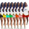 2024 Tasarımcı Marka Jogger Suits Yaz Trailsuits Kadın İki Parça Seti Artı Boyut 3xl Kıyafetler Kısa Kollu T-Shirt Şortları Günlük Baskı Sporları Toptan 9562-8