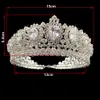 Bruiloft haar sieraden Hadiyana bling bruiloft kroon diadeem tiara met zirconia kristal elegante vrouw tiaras en kronen voor optocht feest bc3232 230323