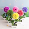 Decorative Flowers 12x27cm Artificial Plants Bonsai Green Small Tree Grass Ball Potted Home Garden Christmas Wedding Party Decor Fake