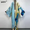 Costume da bagno donna Europa WINYI bikini dolce signora rosa boho Cardigan punto Cocktail sexy Boho Maxi vacanza manica a pipistrello KIMONO mujer 230323