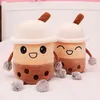 Hoge kwaliteit Big Size Bubble Boba Tea Cup Shaped Pillow gevuld pluche Soft Toy Milk Tea Cup Boba Plush Play Toy