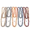 سلاسل أزياء المجوهرات البوهيمية طويلة Halsband Multi Multi Faceted اللامع القلادة المعقدة