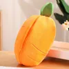 Plush Dolls 35cm Creative Funny Doll Carrot Rabbit Plush Toy Stuffed Soft Bunny Hiding in Strawberry Bag Toys for Kids Girls Birthday Gift 230323