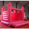 4.5x4.5m 15x15ft 3 Hot Pink Inflatable Bouncy Castle Circus Themed White Jumping Bounce House Bouncer Kids Disco Club For Wedding Birthday Party