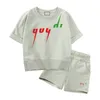 Varumärkesdesigner Babykläder Summer Kids Casual Suit Girl Boy Sport Set Infantis Loogo Tryckt T-shirt och shorts