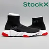 Tasarımcı Hız Eğitmeni Mini Botlar Klasik Erkekler Çorap Ayakkabı Siyah Beyaz Platform Üçlü Siyah Moda Sıradan Ayakkabılar Erkekler Kadın Düz Üçlü S Kırmızı Mavi Boot Kadın Spor ayakkabı