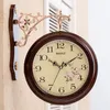 Horloges murales Double Face grande horloge murale décor de chambre montre murale Vintage horloges numériques mécanisme Design moderne accessoires de décoration de la maison 230323