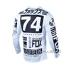T-shirty męskie delikatne Fox Nomad Union White Jersey Motorbike Motocross Racing Off Road Mountain Bike Oddychający męski koszulka