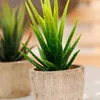 Decorative Flowers 2 Pcs Cute Simulated Succulent Plant Ornament Fake Landscape Decors Ornaments For Home Office Balcony Supplies