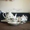 Fincan tabaklar çay bardağı tabağı seti vahşi çilek yemek tabakları tencere çay fısatı kabı tufan teyp evi çay eşyası kahvehane tedarikçisi