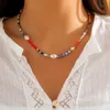 Anhänger Halsketten Neue Koreanische Mode Bunte Nette Rocailles Kette Choker Halskette Für Frauen Barock Simulierte Perlen Perlen Kragen Boho schmuck Z0321