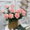 Couronnes De Fleurs Décoratives Est Artificielle Real Touch Hand Feel Rose Latex Pour La Saint Valentin Préparation De Mariage Décoration Home Deco