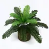 Decorative Flowers 46cm 24 Leaves Tropical Artificial Palm Tree Persian Leaf Bouquet Silk Fern Plants Foliage For Home Garden Office Decor