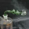 Cachimbos de água pote espiral Atacado bongs de vidro Queimador de óleo Cachimbos de água Rigs Proibido fumar