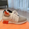 Moda Part Sneakers Plataforma Bouncing Trainers Mulheres mulher Couro Trendy Knit Mesh Sapatos casuais Sênios Casual Sports Sapatos 35-46 com Caixa No439