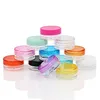 Verpakkingsflessen Wax Container Voedsel Grade Plastic Boxen 3G/5G Ronde bodem kleine monster fles cosmetische verpakking doos flessen rra