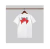 Camisetas para hombres de 2023 Año del conejo Nuevas parejas Camisetas Ropa de calle Camisa de moda de verano Diseño de estampado de letras con tinta de salpicaduras Pareja Mangas cortas