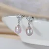 Dangle Earrings Real Freshwater Cultured Pearl 6-7mm Drop Shape 925 Sterling Silver Gifts For Women Fashion Jewelry Selling